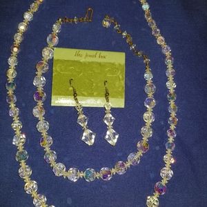 Vintage CLEAR beaded trio